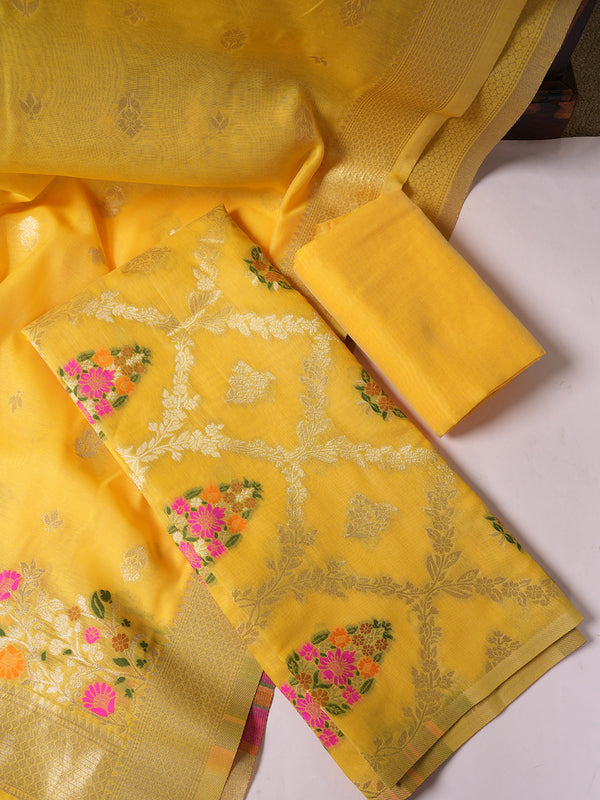 Women’s Cotton Unstitched Suit Set | Elegant Ethnic Ensemble