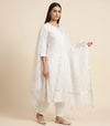 Sheer Silver Tissue Buta Dupatta with Subtle Shine
