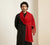 Nazneen Chiffon Mens Dupatta – Solid Red with Elegant Lace Border