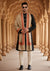 Brown Woolen Mens Shawl with Traditional Embroidered Border (80 x 40 Inches)