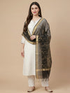 Black Organza Meena Jaal Dupatta | Elegant Sheer Festive Drape