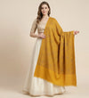Naqsh-e-Kashmir Sozni Jaal Embroidered Yellow Shawl | Traditional Kashmiri Wool Blend