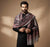Mir-e-Khas Men's Kashmir-Inspired Paisley Jacquard Grey Shawl with Kani Floral Border