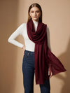 Everyday Micro Wool Solid Maroon Stole | Soft & Lightweight Wrap