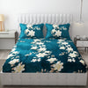 Premium Winter Flannel Bedsheet | 300 GSM | Teal Floral Design | 90×100 inches Bedsheet My Store 