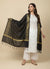 Black Woven Ethnic Motif Dupatta | Elegant Traditional Drape