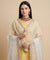 Luxe Fendi Women White Dupatta with 2 Side Scalloped Border, Mirror Detailing & Buti Embellishment