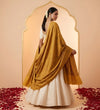 Naqsh-e-Kashmir Sozni Jaal Embroidered Yellow Shawl | Traditional Kashmiri Wool Blend