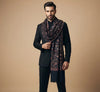 Mir-e-Khas Men's Kashmir-Inspired Jamawar Floral Paisley Vine Blue Shawl