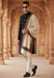 Woolen Mens Shawl in Light Brown with Heritage-Inspired Embroidered Border (80 x 40 Inches)