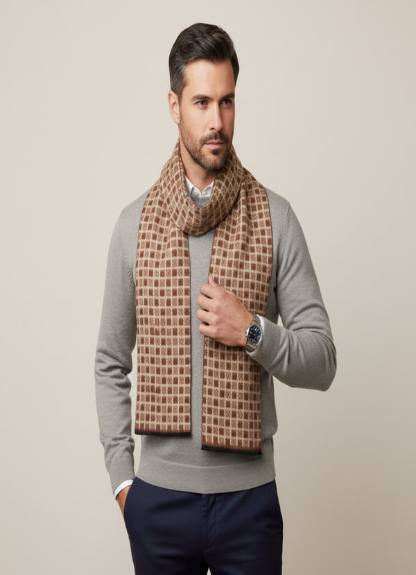 Reversible Woolen Acrylic Muffler | Classic Winter Essential (70 × 12 Inches)