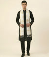 Organza Zari Buta Mens Dupatta – Off White Tone with Gold Woven Design
