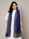 Reversible Woolen Women Stole with Fine Striped Weave | Soft Wrap (80 × 28 Inches)