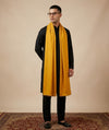 Nazneen Chiffon Mens Dupatta – Solid Yellow with Elegant Lace Border