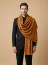 Noble Kani Weave Floral Wool Blend Yellow Stole