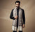 Mir-e-Khas Men's Kashmir-Inspired Jamawar Floral Paisley Vine White Shawl