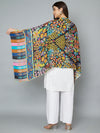Bamboo Silk Heritage Printed Women Stole | Elegant Artisanal Statement Wrap (80 × 28 Inches)