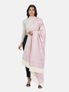Pink Jamawar Wool Blend Women Shawl with Intricate Paisley Weave – 80×40 Inches