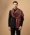 Reserve Mens All-Over Paisley & Floral Print Bamboo Silk Red Stole