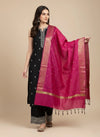 Pink Woven Ethnic Motif Dupatta | Elegant Traditional Drape