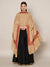 Beige Woolen Women Shawl with Traditional Embroidered Border (80 x 40 Inches)