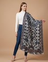 Signature Bamboo Silk Printed Stole | Heritage Floral & Geometric Ethnic Print