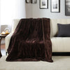 Super Soft Solid Velvet Finish Chocolate Brown Flannel AC Blanket (Size: 90 x 90 Inches) Blanket My Store 