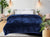 Super Soft Solid Velvet Finish Dark Blue Flannel AC Blanket (Size: 90 x 90 Inches) Blanket My Store 