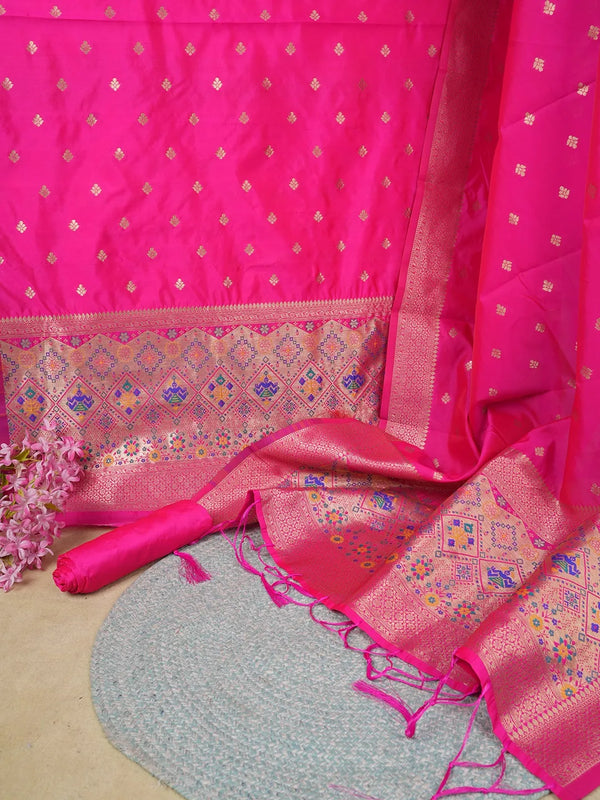 Women’s Banarasi Silk Unstitched Suit Set | Luxurious Ethnic Ensemble