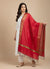 Red Woven Ethnic Motif Dupatta | Elegant Traditional Drape