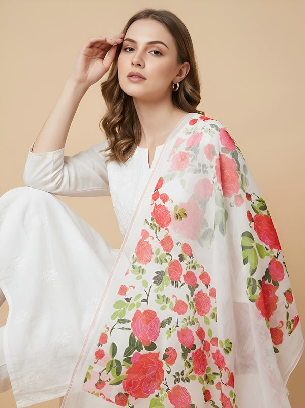 Linen Ethnic Printed Women Dupatta