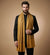 Mir-e-Khas Kashmiri Sozni Jaal Yellow Shawl for Men – Wool Blend
