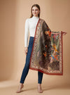 Signature Bamboo Silk PrintedStole | Heritage Royal Hunting Scene Print