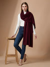 Everyday Micro Wool Solid Maroon Stole | Soft & Lightweight Wrap