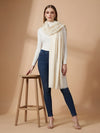 Everyday Micro Wool Solid White Stole | Soft & Lightweight Wrap