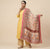 Chinon Floral Mirror Work Women Multicolor Dupatta with Designer Printed Panels & Lace Border