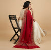 Naqsh-e-Kashmir Inspired Kani Paisley & Geometric Border Wool Blend Red Shawl
