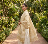 Gold Cotton Dupatta with Golden Stripe Weave & Tassel Border
