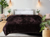 Super Soft Solid Velvet Finish Chocolate Brown Flannel AC Blanket (Size: 90 x 90 Inches) Blanket My Store 