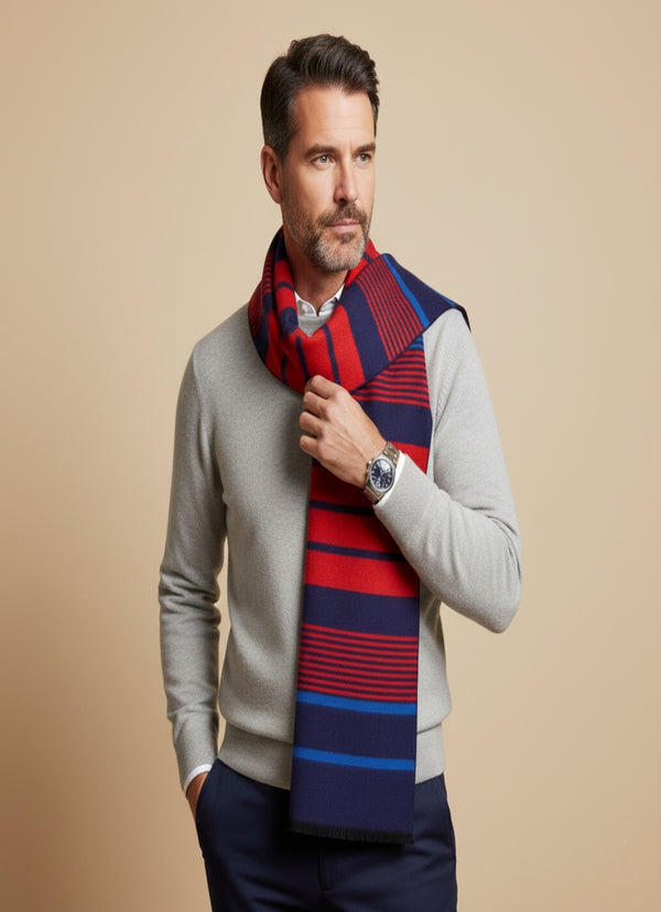 Reversible Woolen Acrylic Muffler | Classic Winter Essential (70 × 12 Inches)