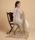 Gold Organza Dupatta with Mirror Flower Embroidery & Cutwork Border