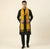 Cotton Embroidered Mens Dupatta – Yellow Tone with Buta Work