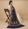 Naqsh-e-Kashmir Kani Woven All-Over Paisley Jacquard Blue Shawl
