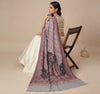 Naqsh-e-Kashmir Inspired Paisley Jacquard Grey Shawl with Kani-Inspired Floral Border