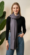 Everyday Reversible Solid Bamboo Silk Women's Stole | Lightweight Wrap