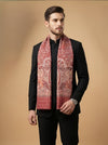 Reserve Mens Bamboo Silk Heritage Printed Reversible Red Stole