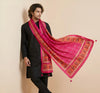 Heritage Kutch & Phulkari Heritage Art Mirror Work Embroidered Maroon Mens Dupatta with Ornate Border