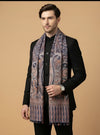 Reserve Mens Bamboo Silk Heritage Printed Reversible Blue Stole