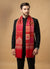 Noble Mens Patchwork Kani Jacquard Woven Red Stole