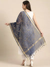 Blue Organza Meena Jaal Dupatta | Elegant Sheer Festive Drape